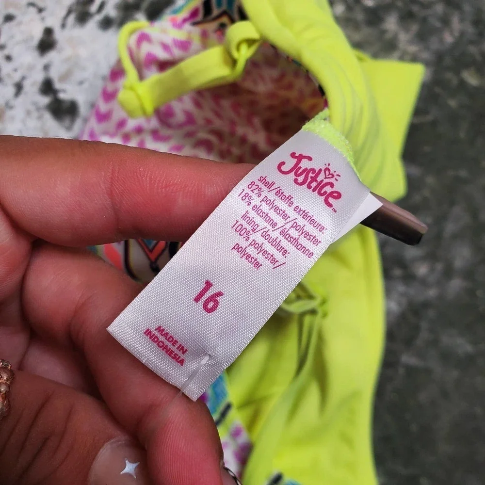Justice 2 Piece Colorful Girl's Bikini